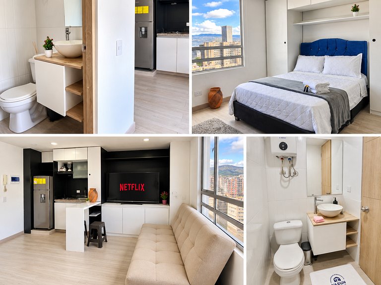 Loft con vista a los cerros para 3 | Bogotá Centro