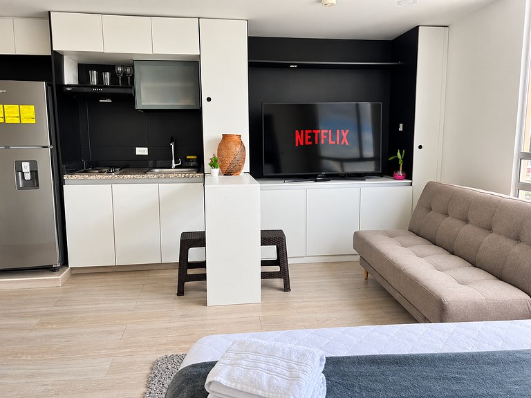Loft con vista a los cerros para 3 | Bogotá Centro