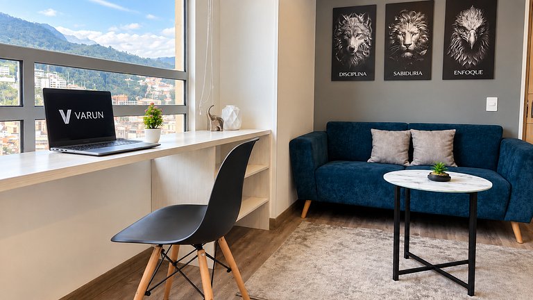 Loft piso 18 con vista a los cerros Bogotá Centro