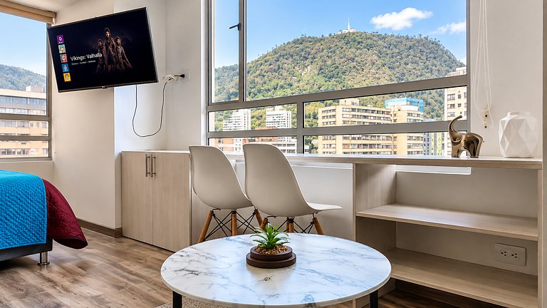 Loft piso 18 con vista a los cerros Bogotá Centro