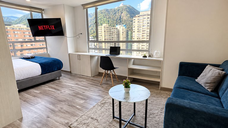 Loft piso 18 con vista a los cerros Bogotá Centro