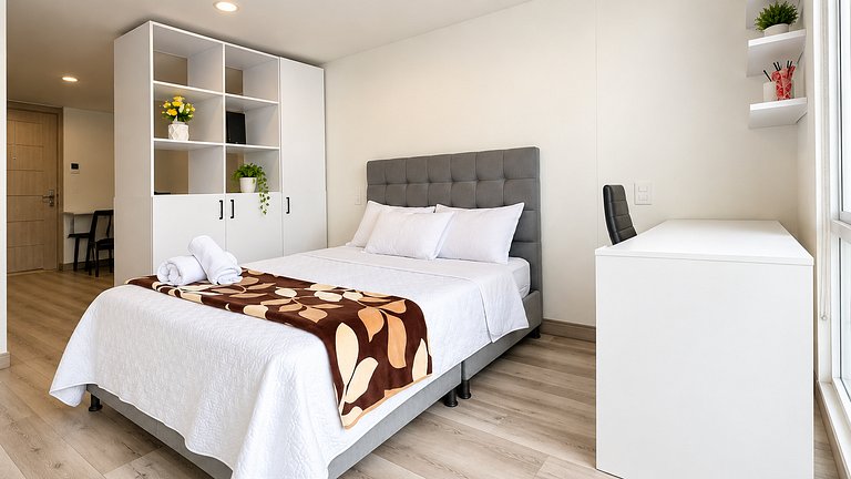 Apartamento familiar para 5 con vista Bogotá