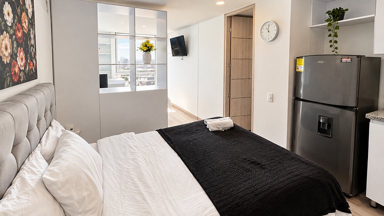 Apartamento familiar para 5 con vista Bogotá