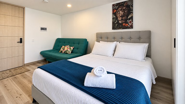 Apartamento familiar para 5 con vista Bogotá