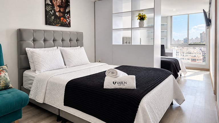 Apartamento familiar para 5 con vista Bogotá